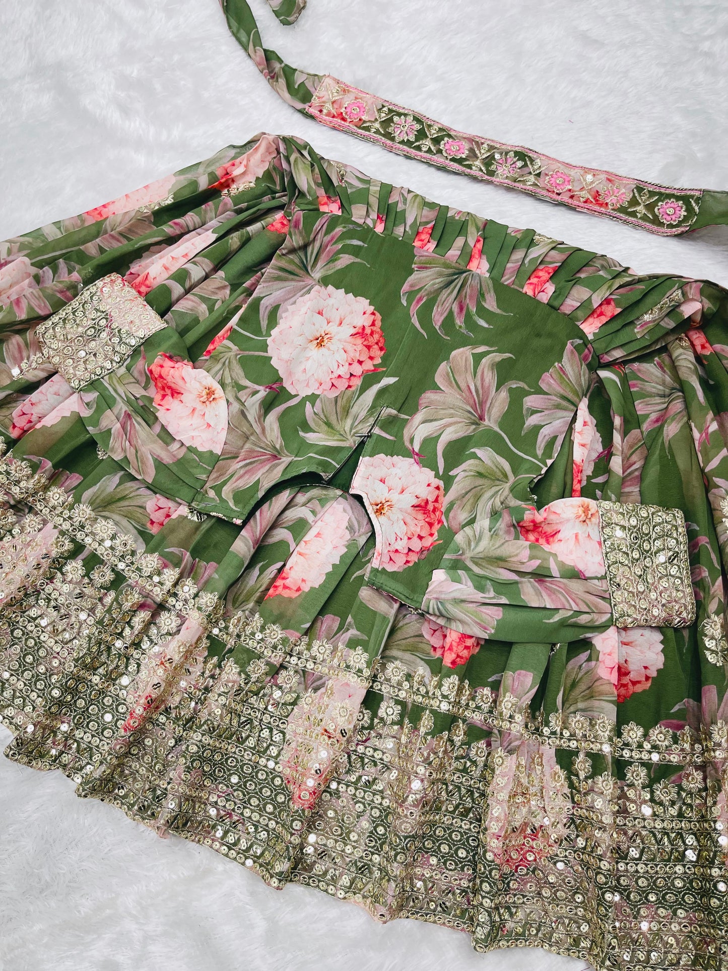 New Designer Heavy Fox Georgette Gown OC-152 Green