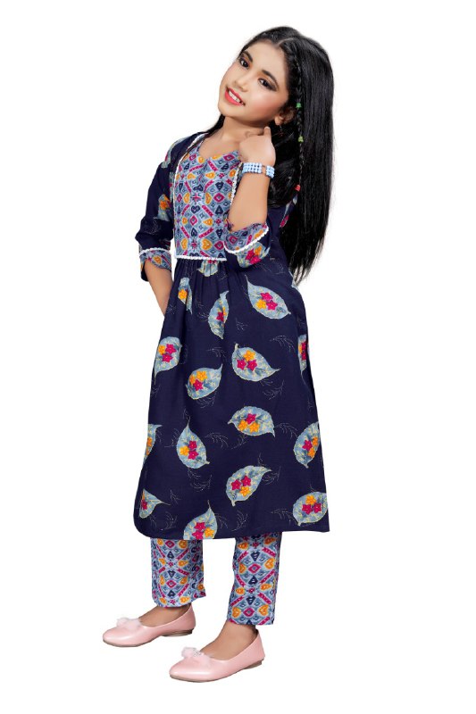 Nayara Cut Floral Printed Girls kurta set