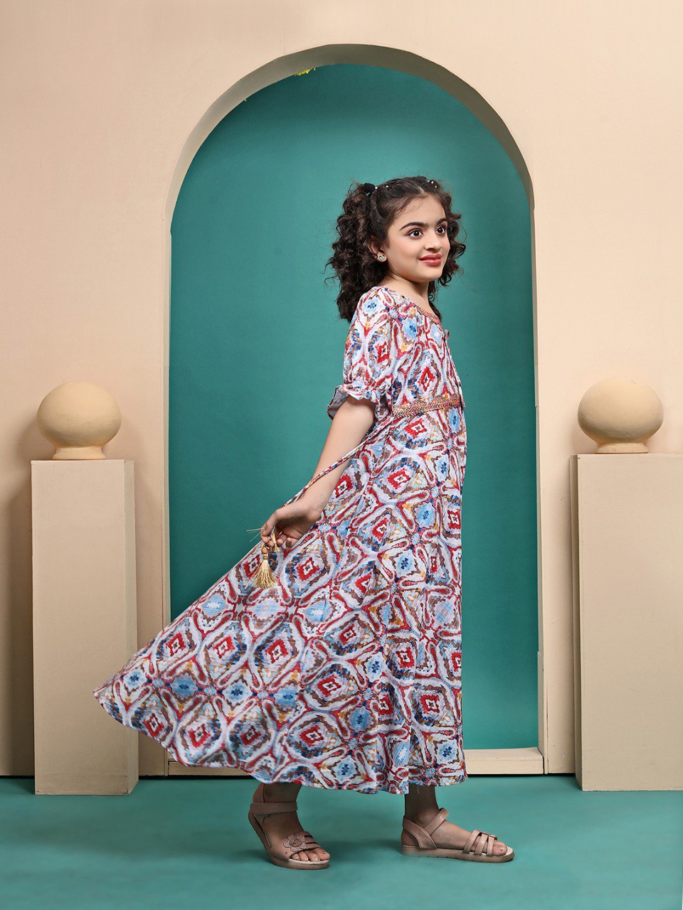 Maelis Pretty Printed Anarkali gown