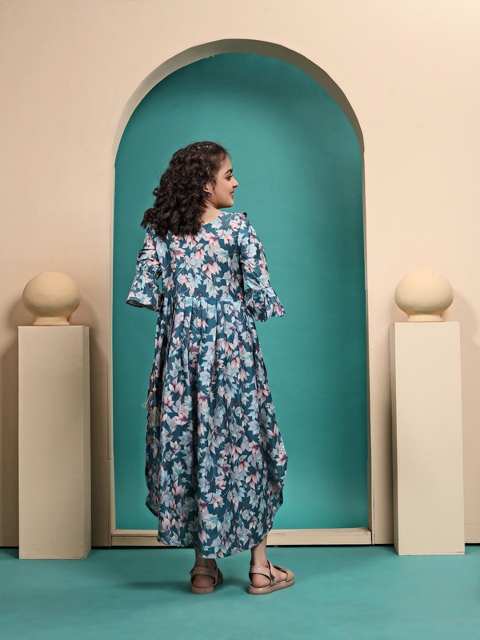 Zafira Lovely Printed Anarkali gown