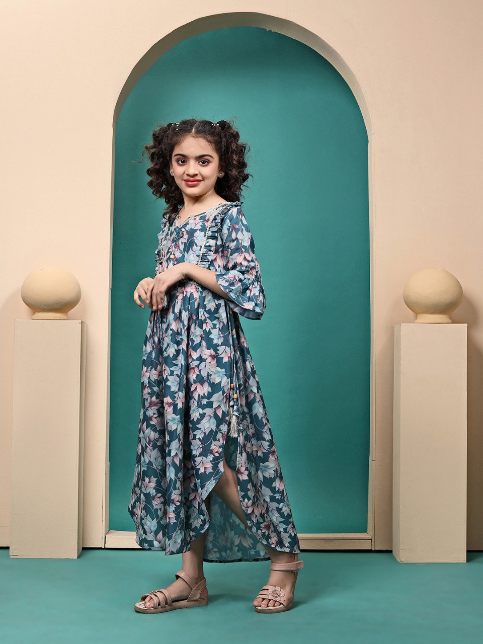 Zafira Lovely Printed Anarkali gown