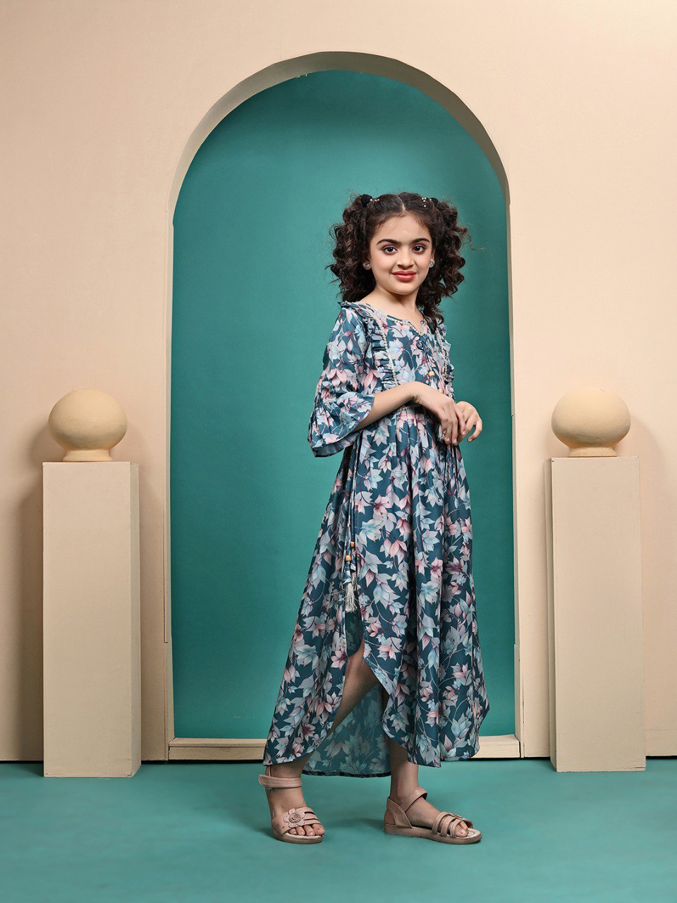 Zafira Lovely Printed Anarkali gown