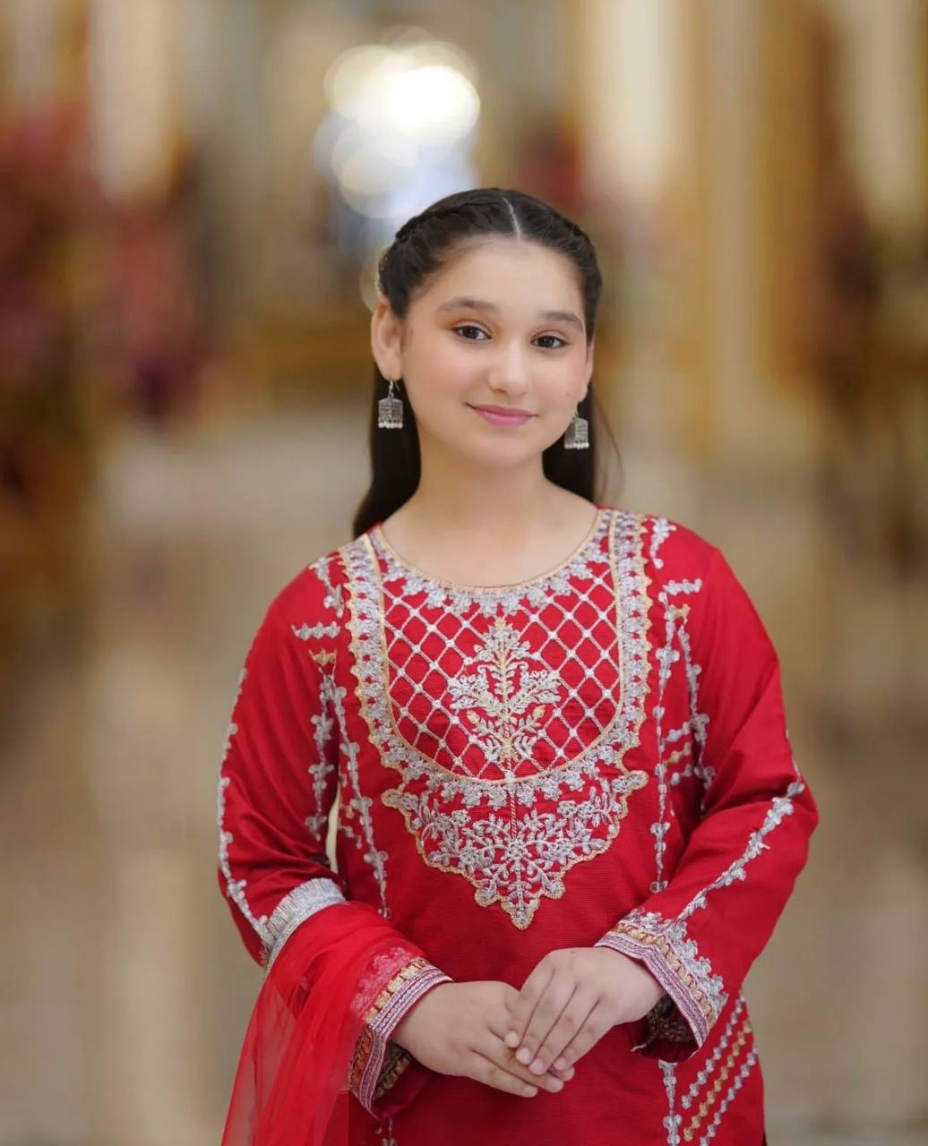 Royal Elegance: Deep Purple And Red Embroidered Plazo Set