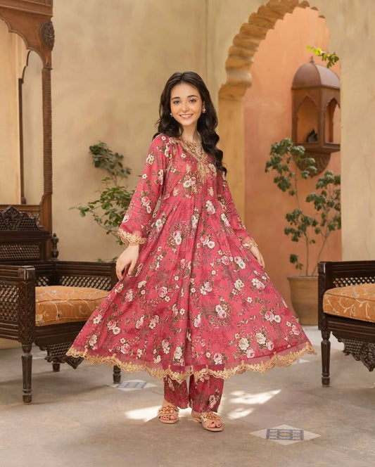 Rosewood Royal Anarkali Set