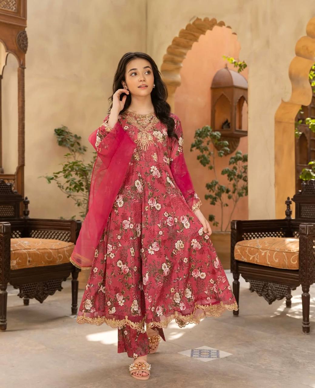Rosewood Royal Anarkali Set