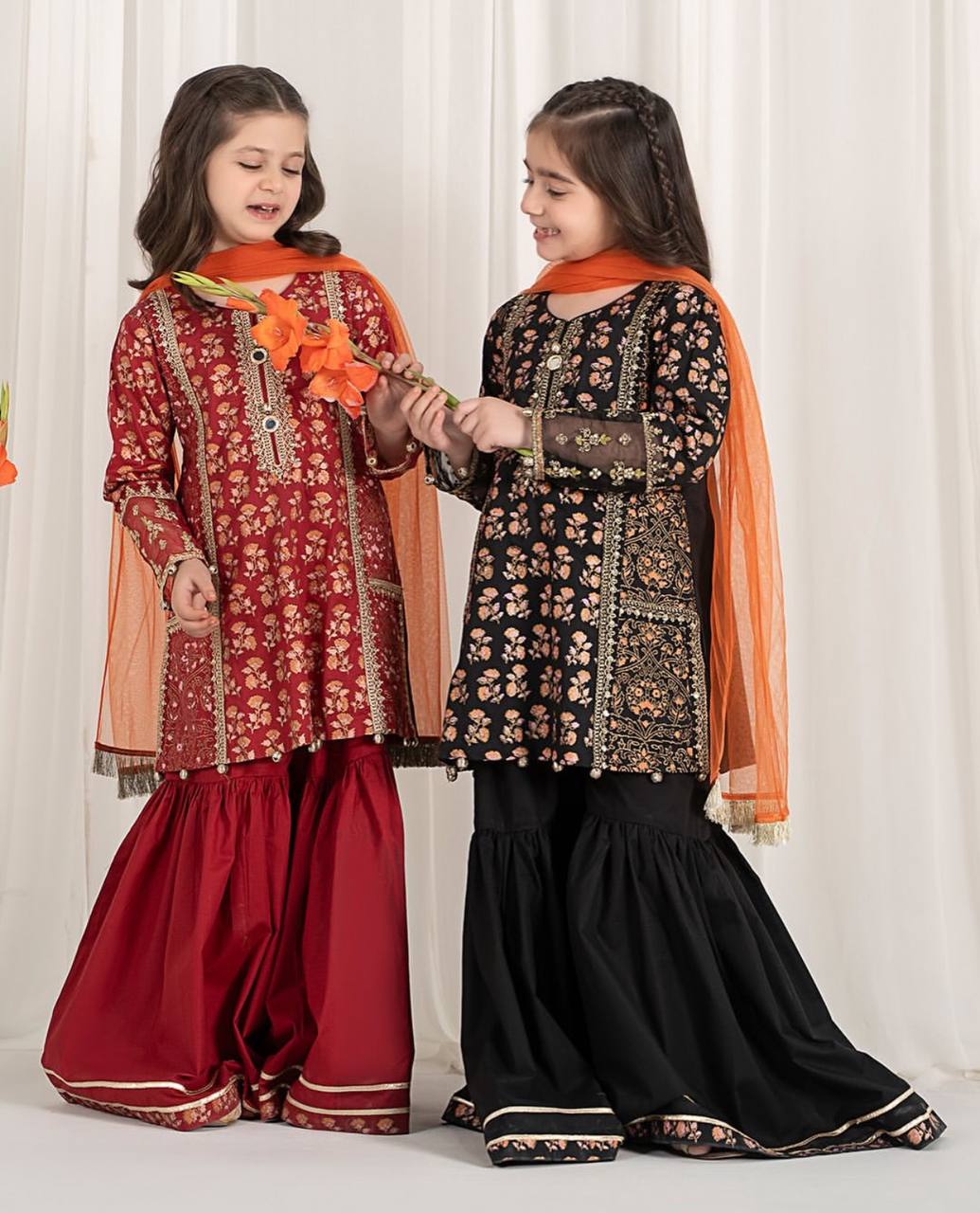 TRENDING TOP WITH SEQUANCE EMBROIDERY WORK WITH DIGITAL PRINT WORK WITH SHARARA AND DUPATTA OC-204