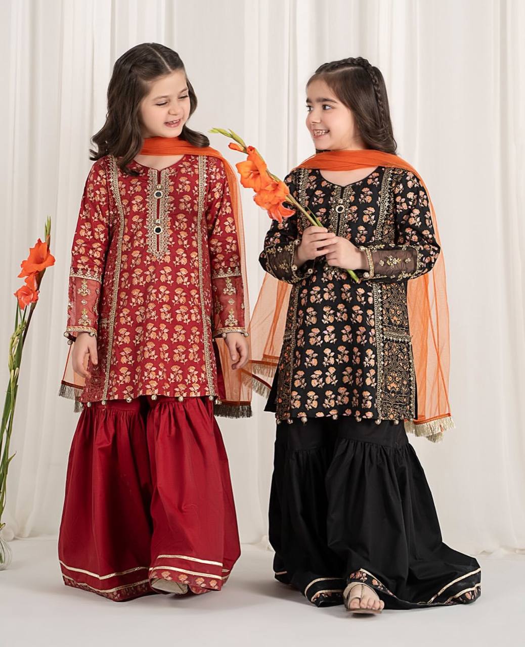 TRENDING TOP WITH SEQUANCE EMBROIDERY WORK WITH DIGITAL PRINT WORK WITH SHARARA AND DUPATTA OC-204