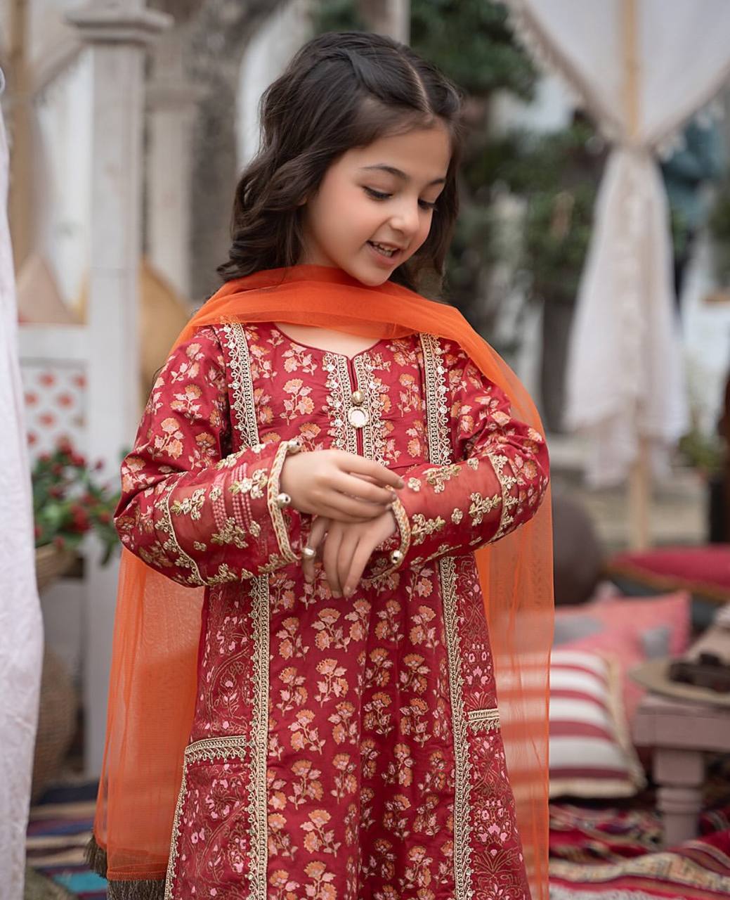 TRENDING TOP WITH SEQUANCE EMBROIDERY WORK WITH DIGITAL PRINT WORK WITH SHARARA AND DUPATTA OC-204