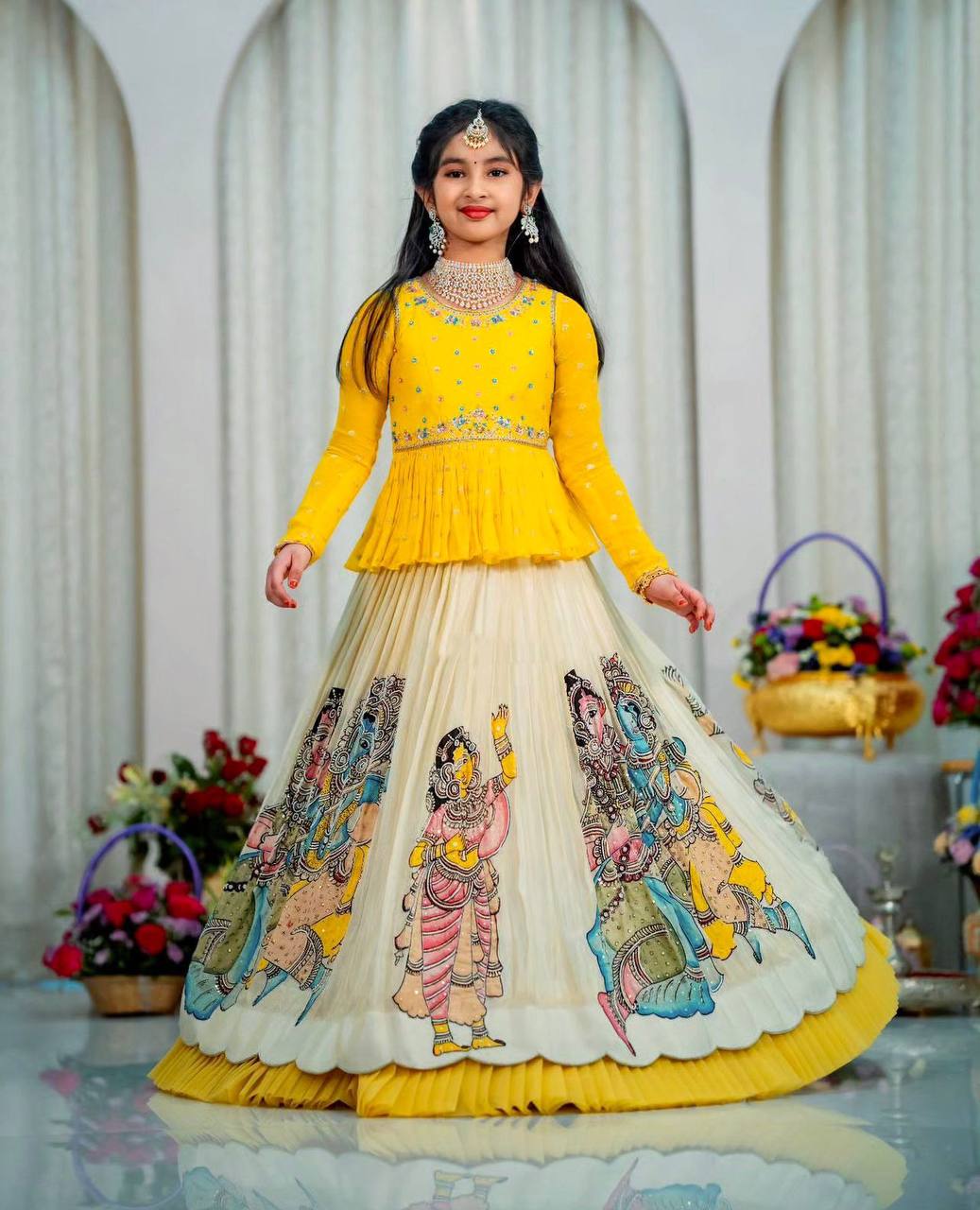 KEDIYA STYLE LAHENGA SET FULLY STTICHED OC-185