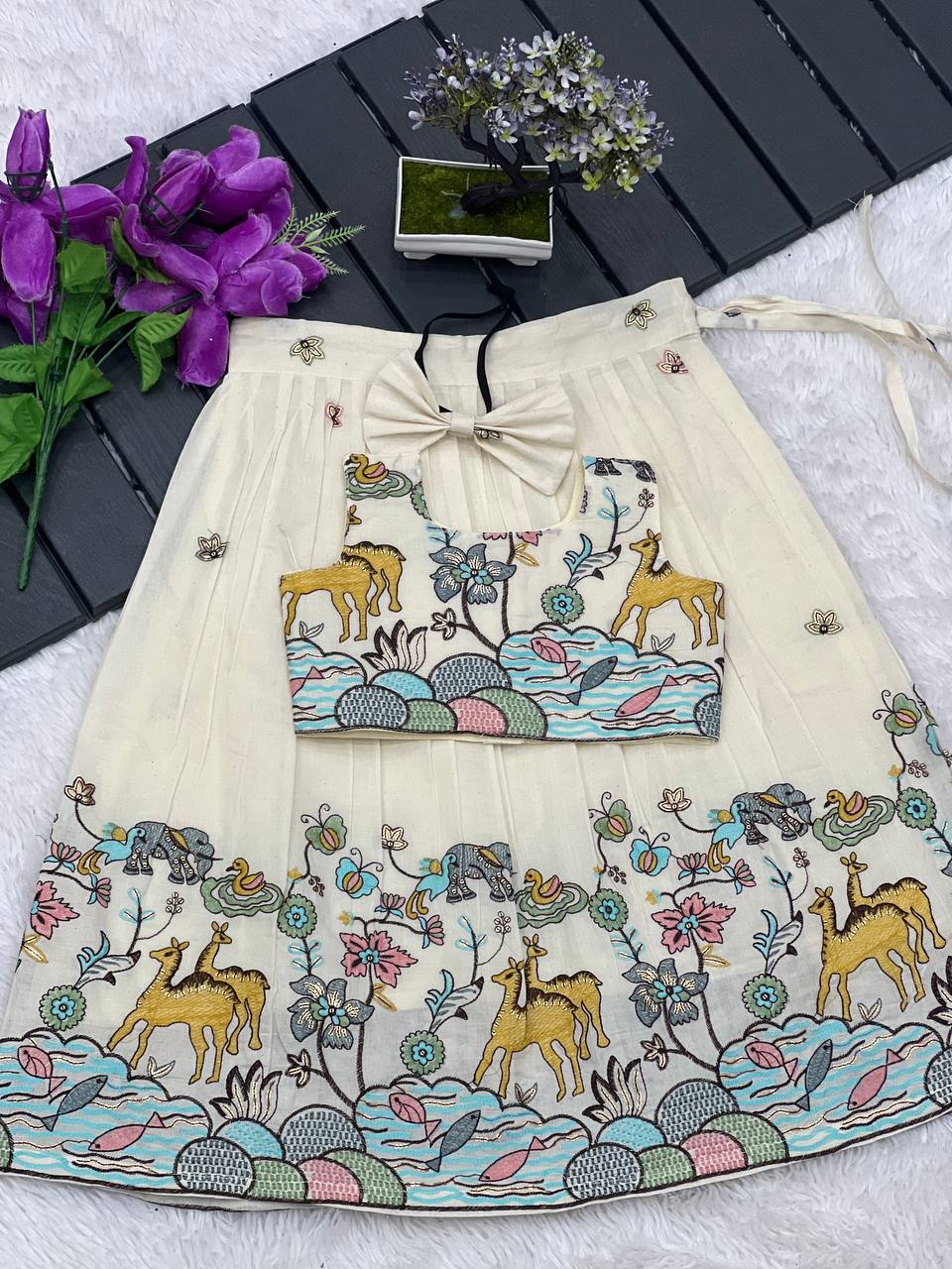 Delightful Desirable Pure Cotton Silk Lehengha Choli