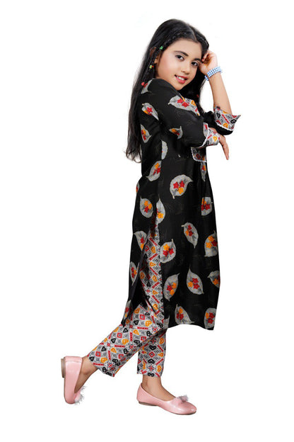Nayara Cut Floral Printed Girls kurta set