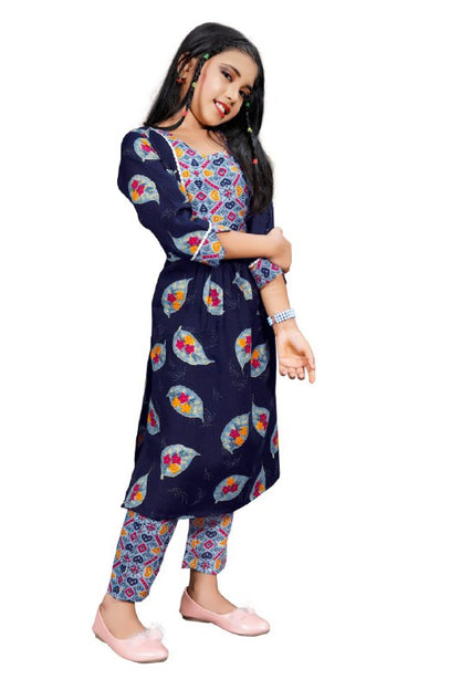 Nayara Cut Floral Printed Girls kurta set