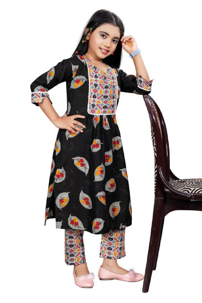 Nayara Cut Floral Printed Girls kurta set