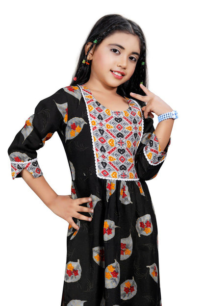 Nayara Cut Floral Printed Girls kurta set