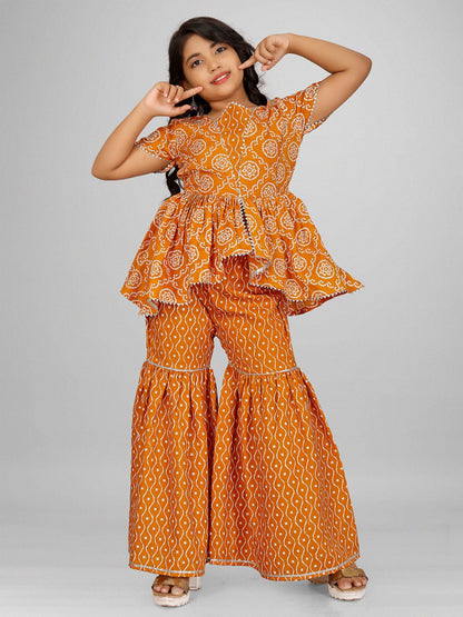 Saphira Gotta patti Work Top with sharara Dupatta set