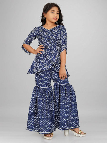 Saphira Gotta patti Work Top with sharara Dupatta set