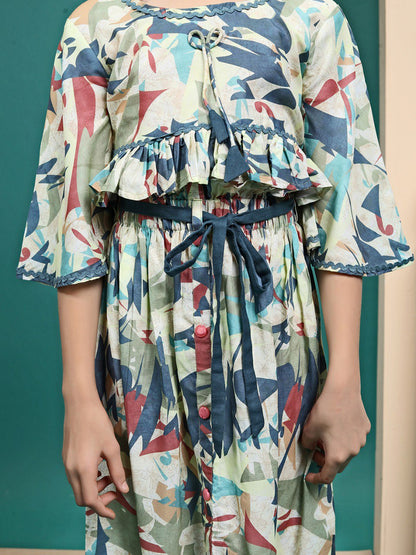 Swati Multicolour Printed Crop Top