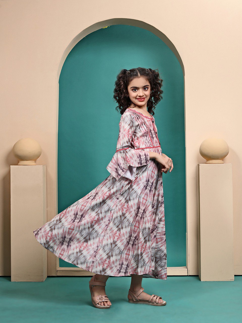 Calista Printed  Anarkali gown