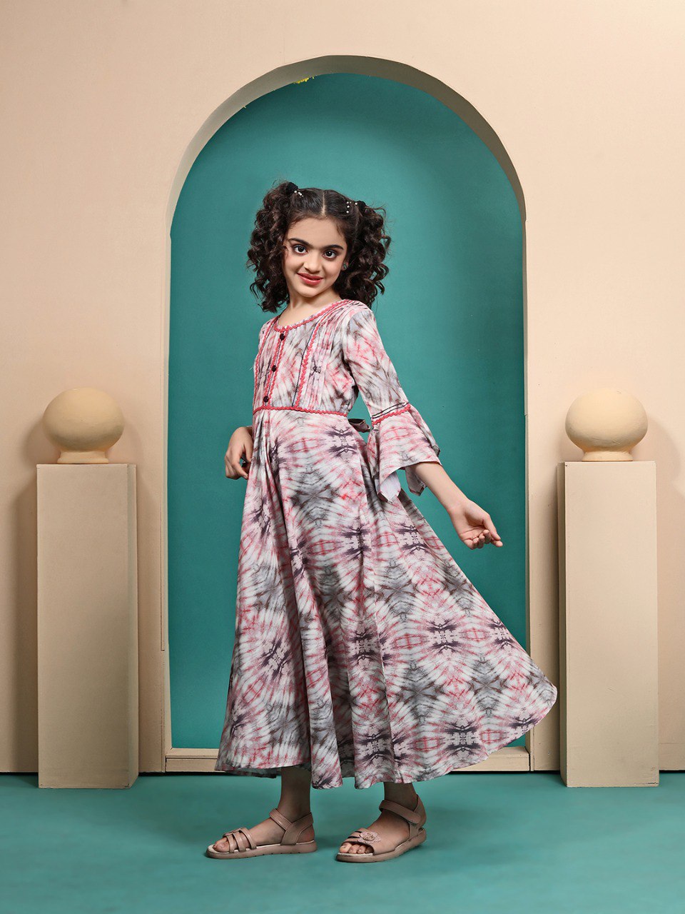 Calista Printed  Anarkali gown