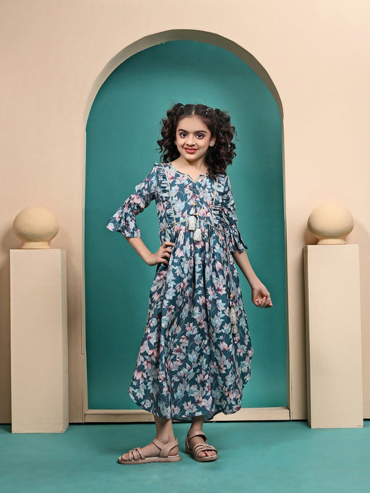 Zafira Lovely Printed  Anarkali gown