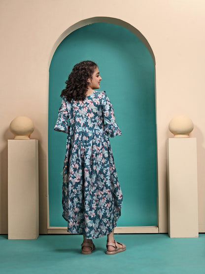 Zafira Lovely Printed  Anarkali gown