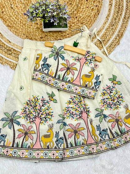 Delightful Desirable Pure Cotton Silk Lehengha Choli