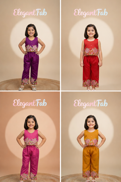 Innovative Jimmy-chu Beautiful Embroidery work Fabric Cord Set