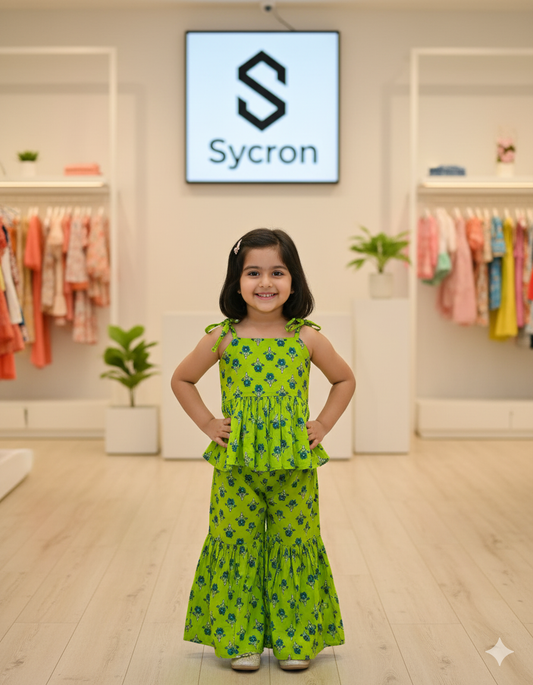 Exquisite Pure Cotton Print Kids Cord-Set