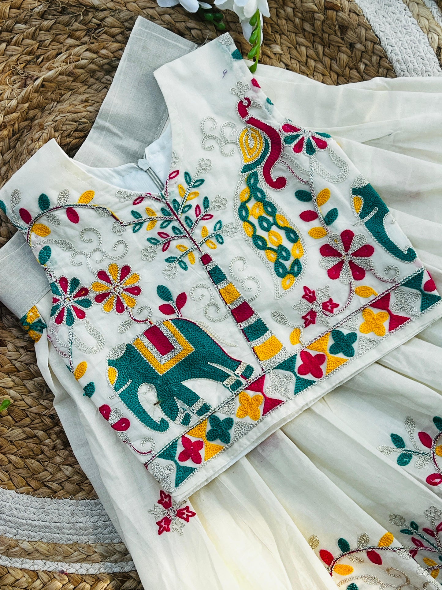 Abalone Pure Heavy Cotton  Kids Lehengha Choli