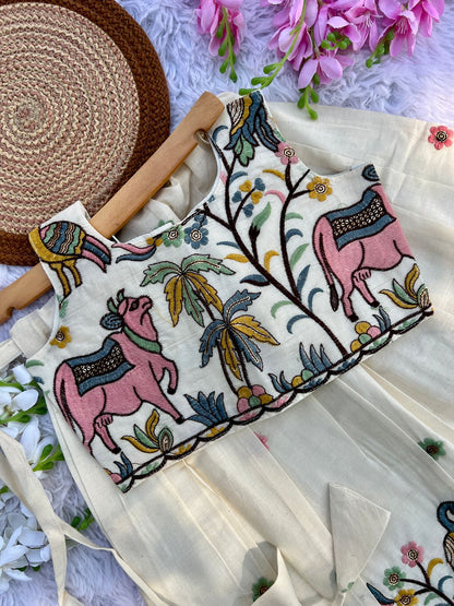 Flamingo Pure Cotton Silk Lehengha Choli With Embroidery Wrok