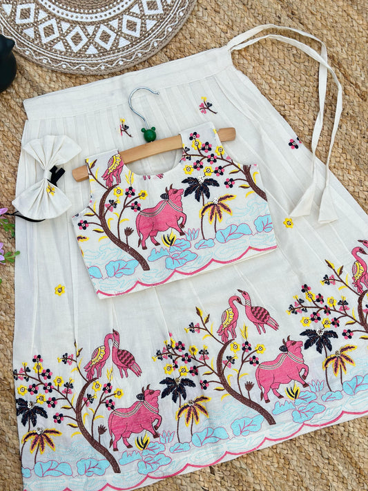 Venetian Premium Cotton Fabric work Lahenga Choli