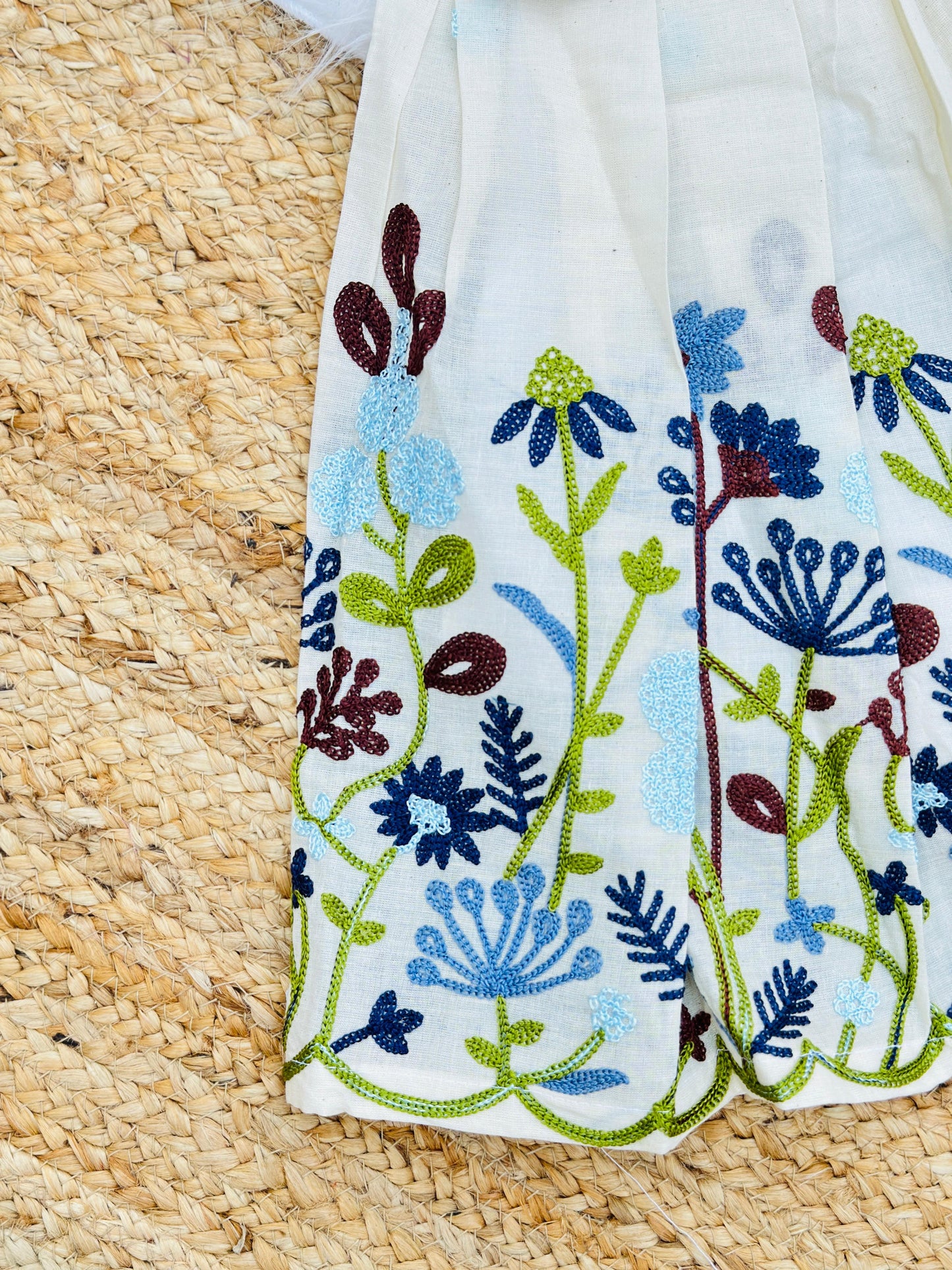 Stunning Pure Cotton Fabric Chain work Embroidery Lahenga Choli