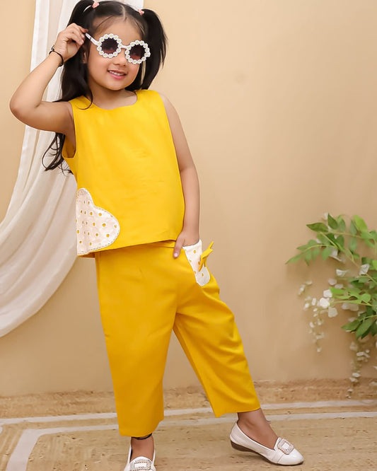 Applic Work on Khadi Cotton Fabric Cord-set