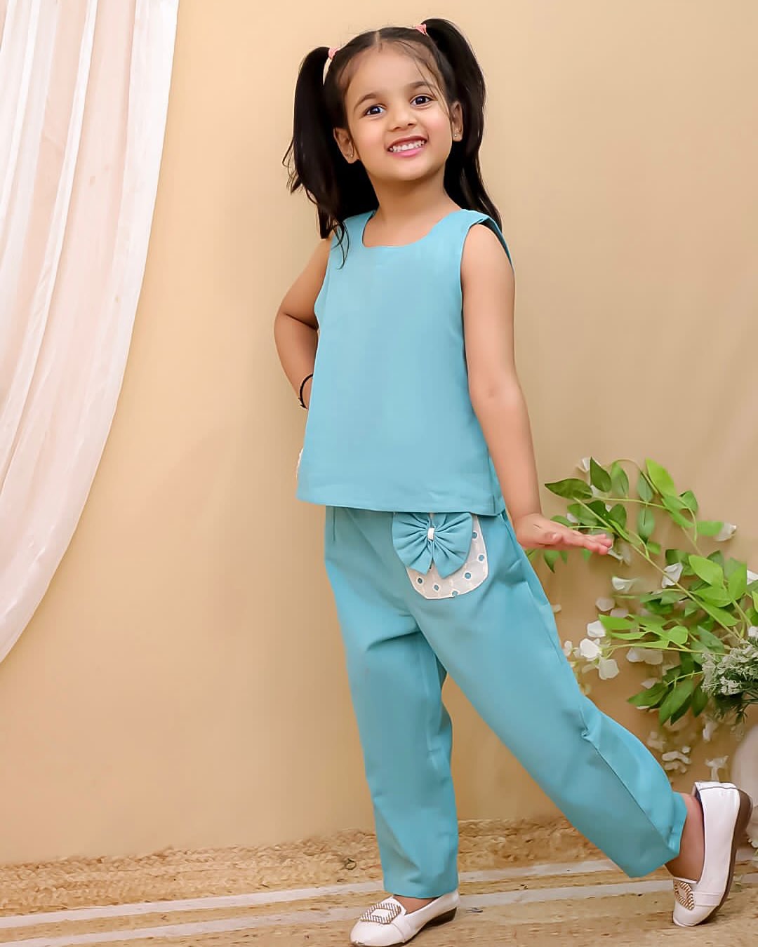 Applic Work on Khadi Cotton Fabric Cord-set