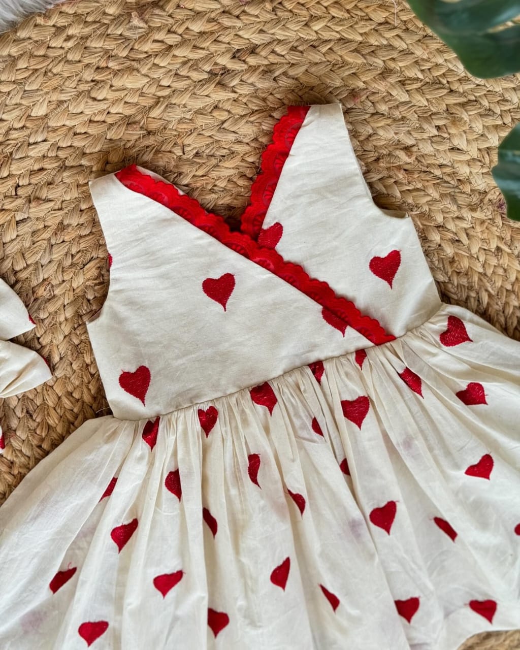 Comfy Embroidery Work on Pure Khadi Cotton Fabric Kids Frock