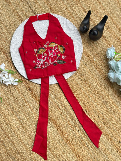 Trending Premium Pure Cotton Fabric With Hand Work Kids Cord-Set