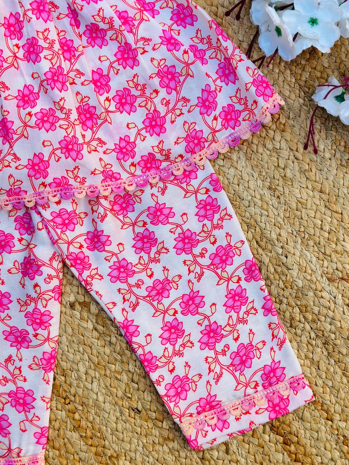 Blooming Beauty Jam Cotton Print Kids Cord-Set