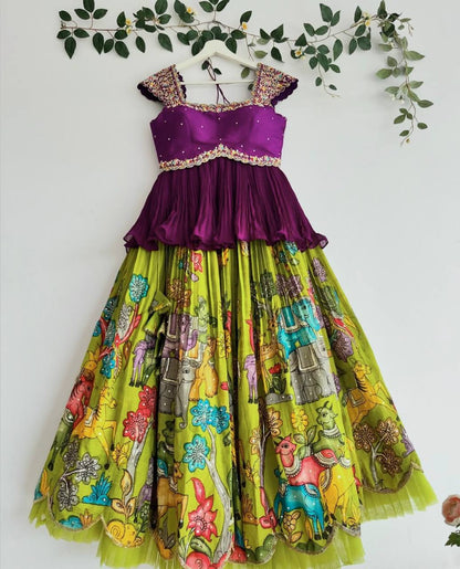 NEW DESIGNER KEDIYA STYLE LAHENGA SET FULLY STTICHED OC-199